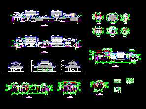 某古建筑工程設(shè)計施工圖免費下載 園林綠化及施工