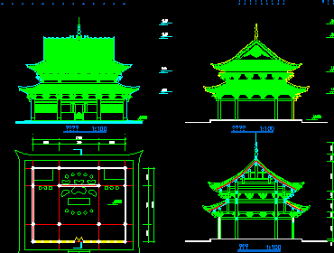 仿古寺廟規(guī)劃設(shè)計圖紙免費下載 - 園林古建 - 土木工程網(wǎng)